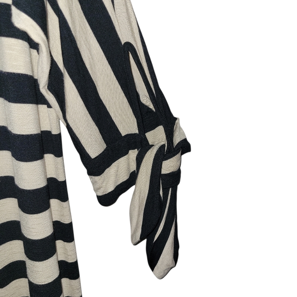 Soft Surroundings Adrift Striped Dress Black & Cream Medium - Picture 7 of 9
